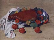 Felix Vallotton Still life with Ham and Tomatoes Spain oil painting artist